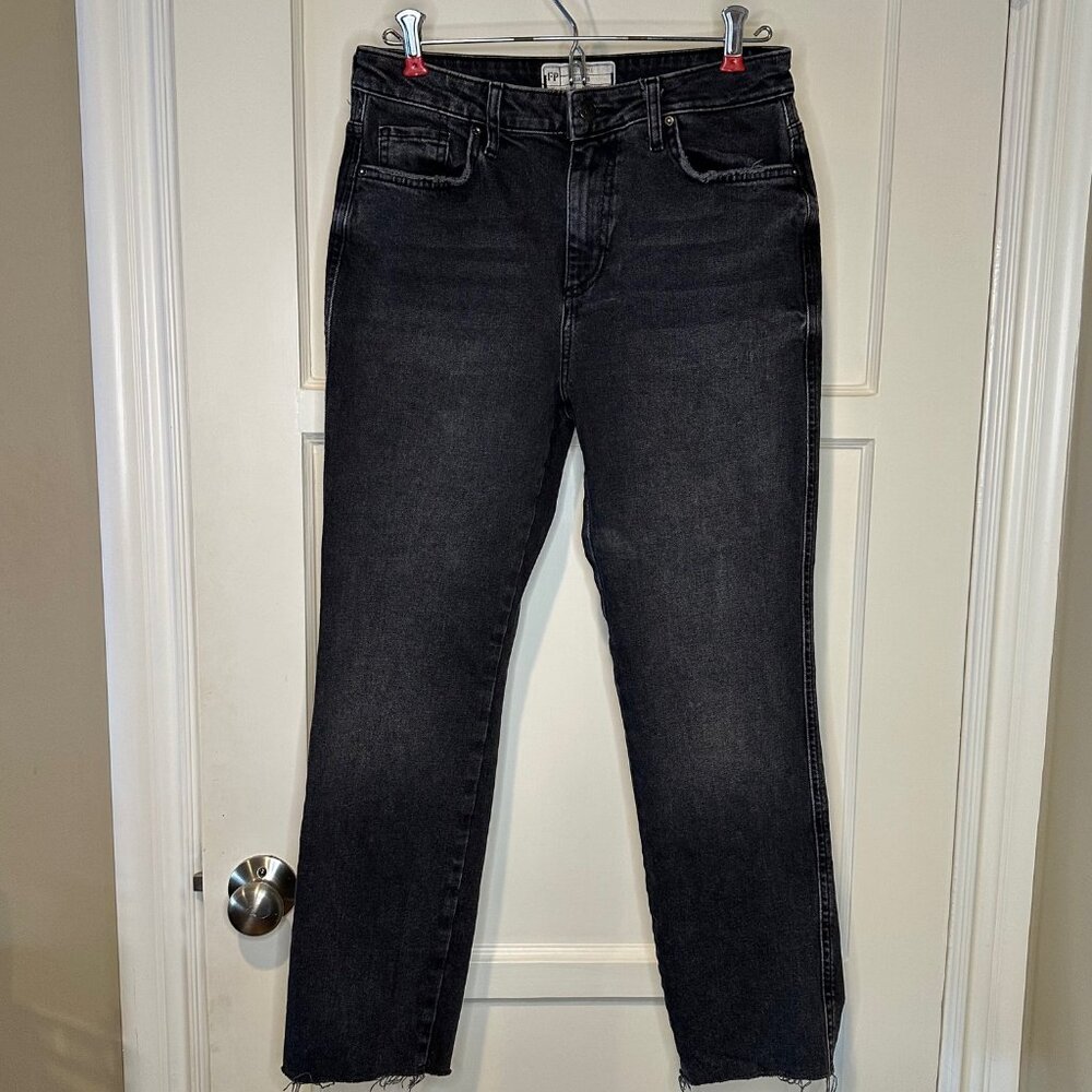Free People High Rise, Skinny Jeans, Black Wash - Size 28